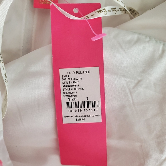 NWT Lilly Pulitzer Addison Dress Seersucker Pi… - Picture 6 of 6